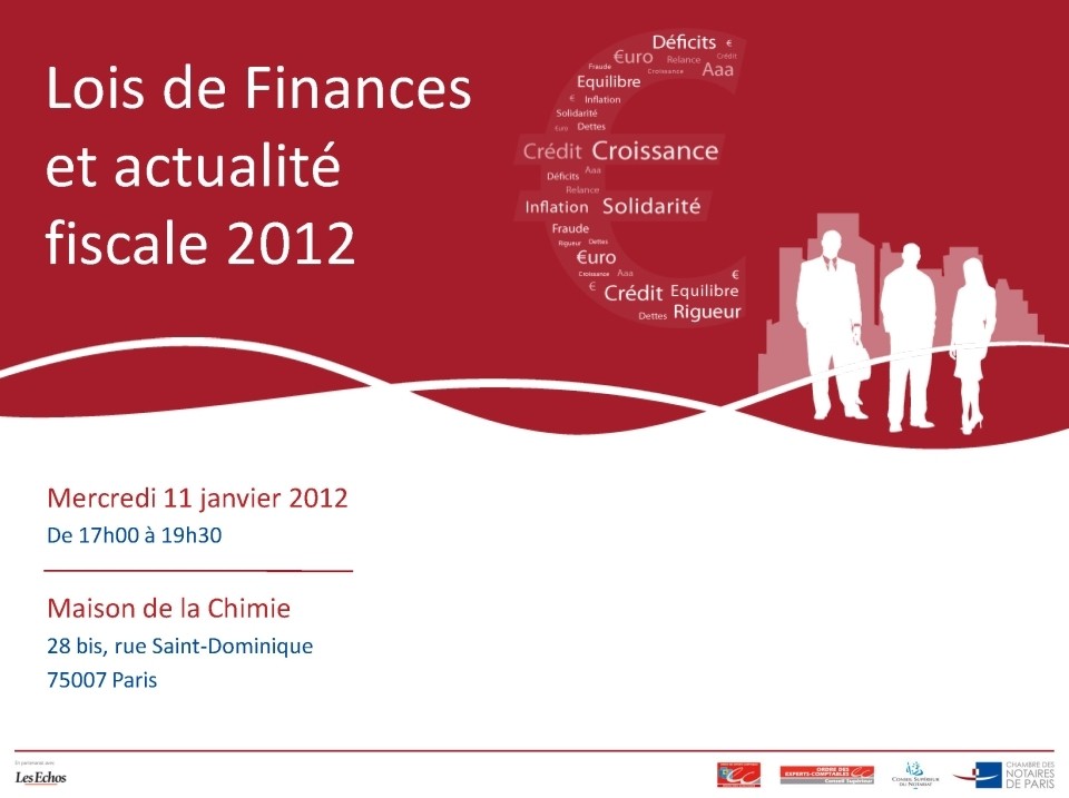 Slide 0 des lois de Finances et actualité fiscale 2012